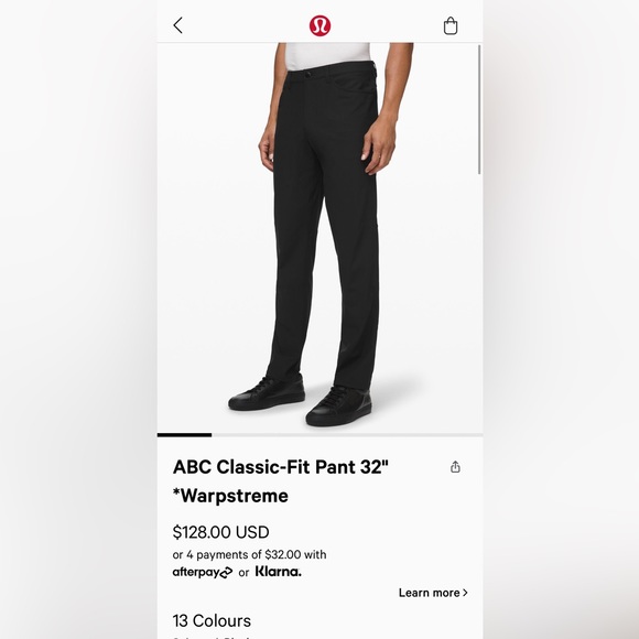 BNWT abc classic pant